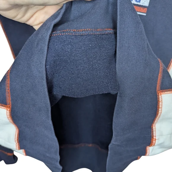 Chicago Bears NFL Team Apparel Women’s Hoodie Large Colorblock Navy White Fleece - Picture 7 of 10